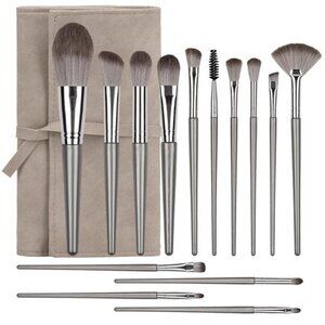 Makeup 14pc Brush Set w/ Pouch Professional Eye and Face Foundation Brush Set